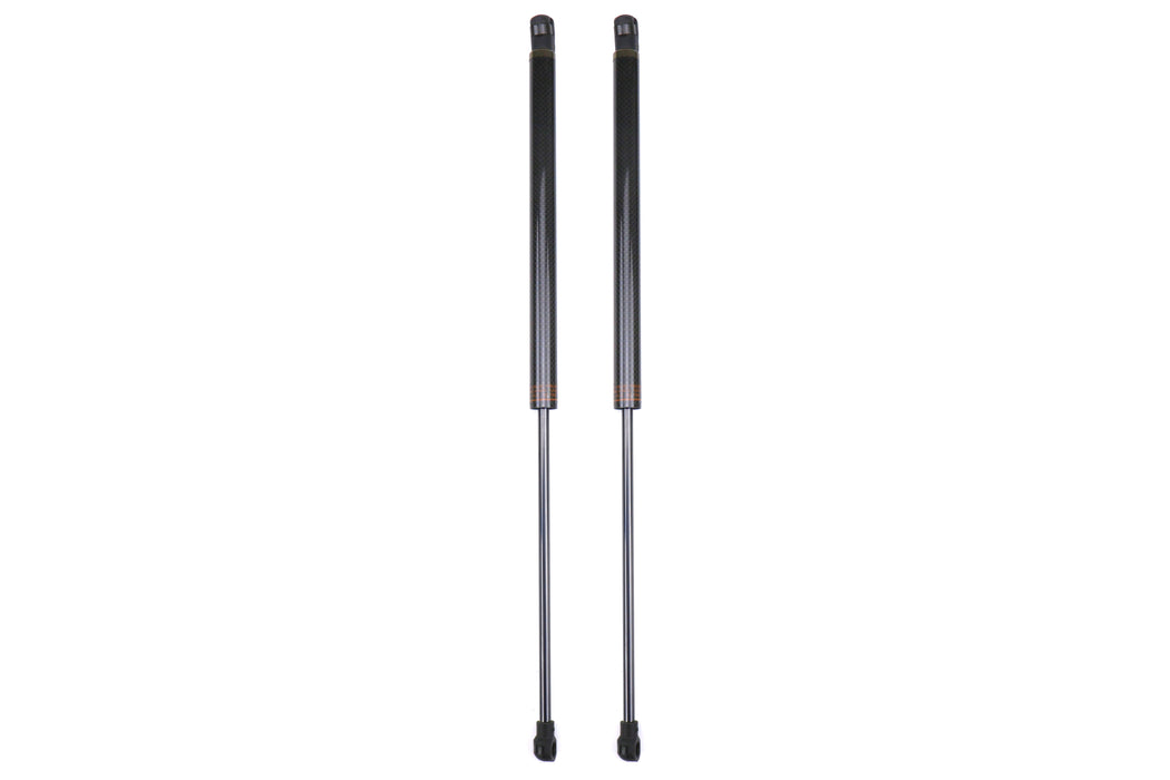 OLM Black Carbon Fiber Hood Dampers - 15+ WRX / STI