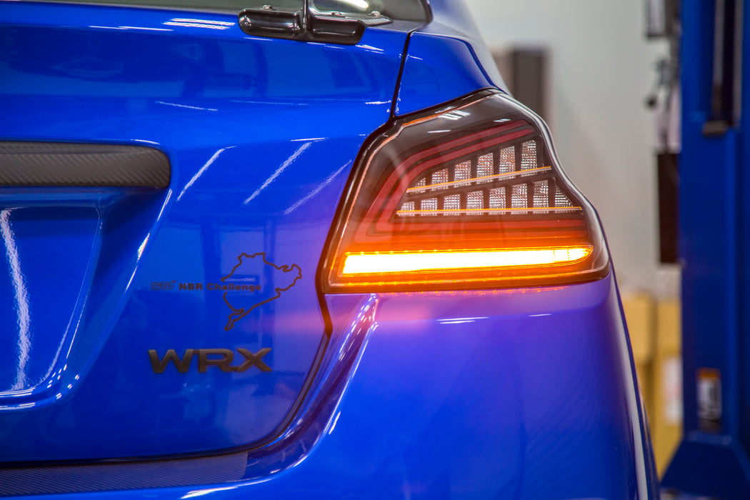 OLM Spec CR Tail Lights (Clear Lens, Black Base) - 2015-2021 Subaru WRX & STI