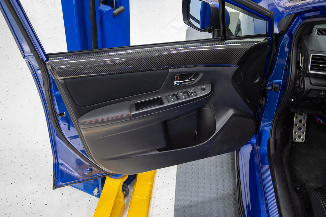 OLM LE Dry Carbon Front Door Trim Upper Panels - 15+ WRX / STI