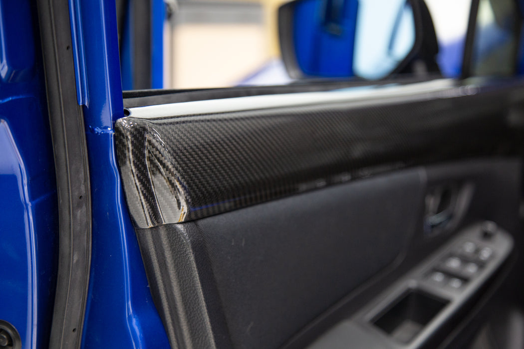 OLM LE Dry Carbon Front Door Trim Upper Panels - 15+ WRX / STI