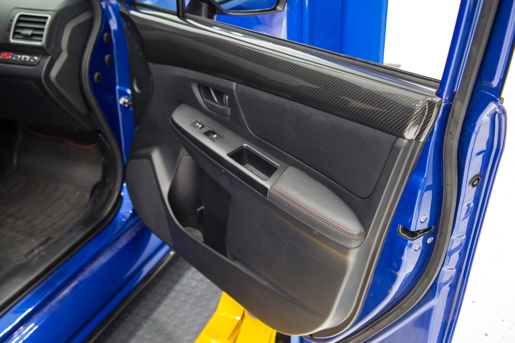 OLM LE Dry Carbon Front Door Trim Upper Panels - 15+ WRX / STI