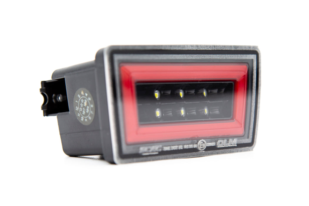 OLM NB+R F1 Rear Brake Light (Clear Lens, Gloss Black Base, Red Bar) - 15+ WRX / STI
