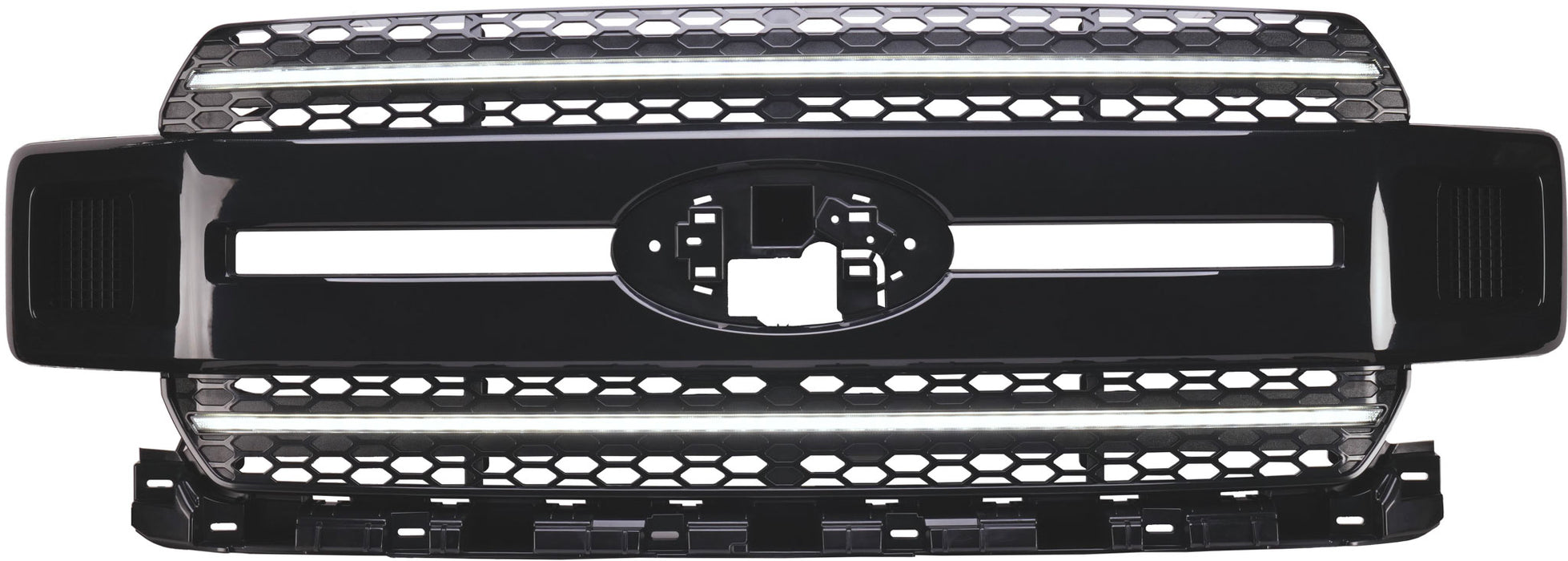 2018-2020 Ford F150 Grille (Black w/White DRL) - Essential Series