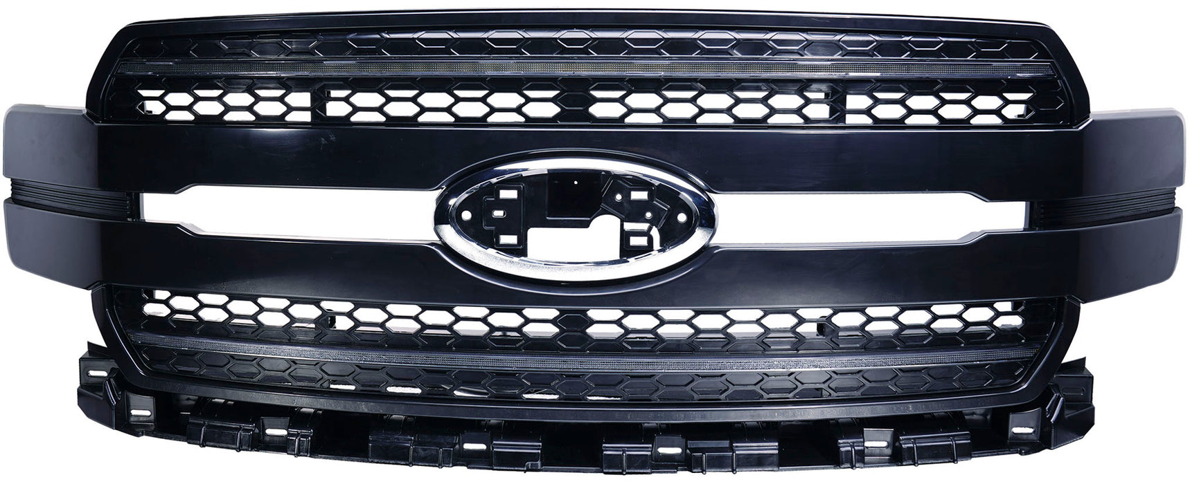OLM Infinite Series Grille (Black w/White DRL) - 2018-2020 Ford F150