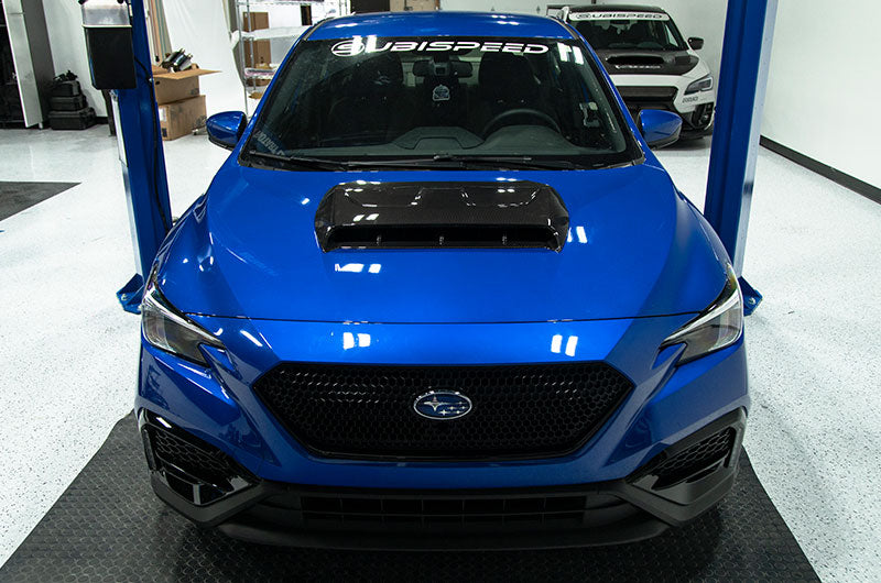 OLM LE Oversize Carbon Fiber Hood Scoop Cover - 2022+ WRX