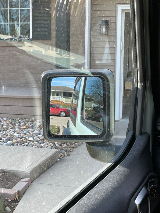 OLM Convex Mirrors with Defrosters and BSM (Chrome) - 2018+ Wrangler