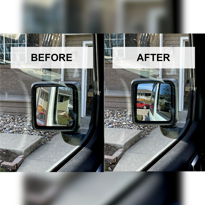 OLM Convex Mirrors with Defrosters and BSM (Chrome) - 2018+ Wrangler