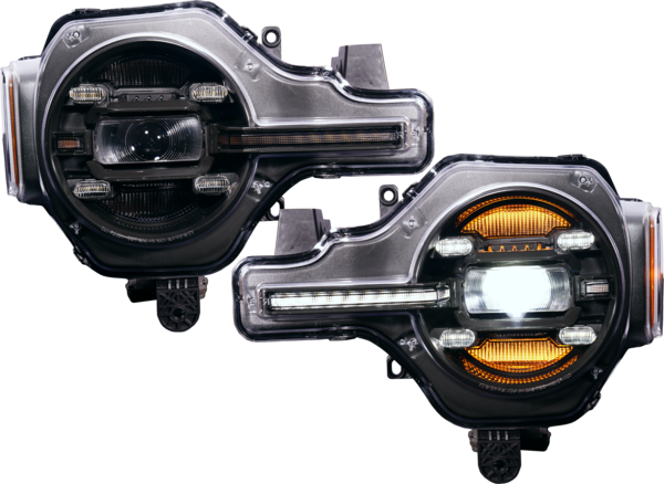 OLM Infinite Series Headlights (White DRL) - 2021+ Ford Bronco