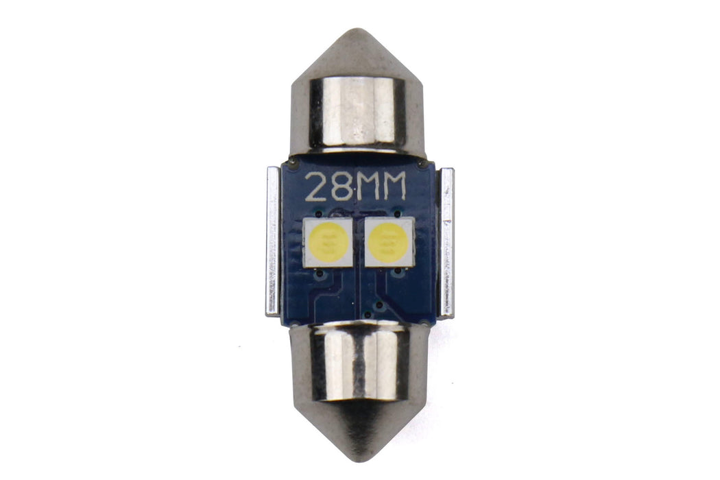 OLM 28 Actual 28mm 2 chip Festoon Bulb (SINGLE BULB)