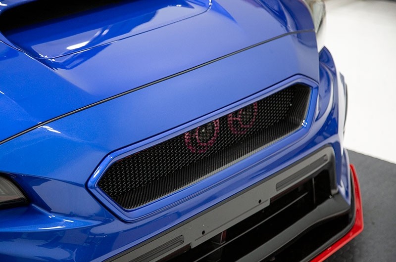 OLM CS Style Paint Matched Carbon Fiber Grille (World Rally Blue) - 2018+ WRX / STI
