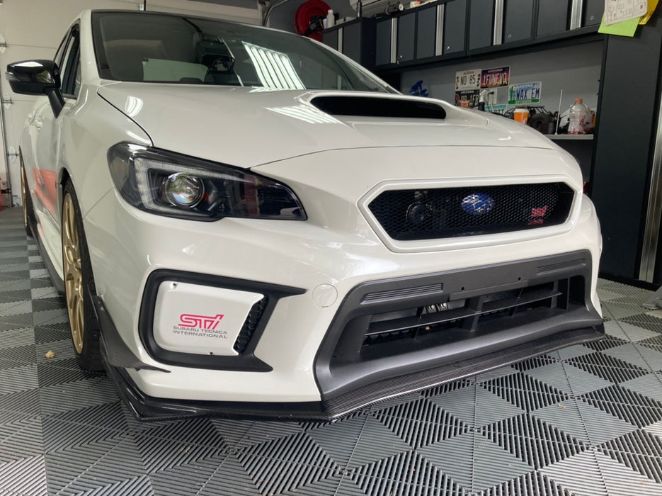 OLM CS Style Paint Matched Carbon Fiber Grille (Crystal White Pearl) - 2018+ WRX / STI