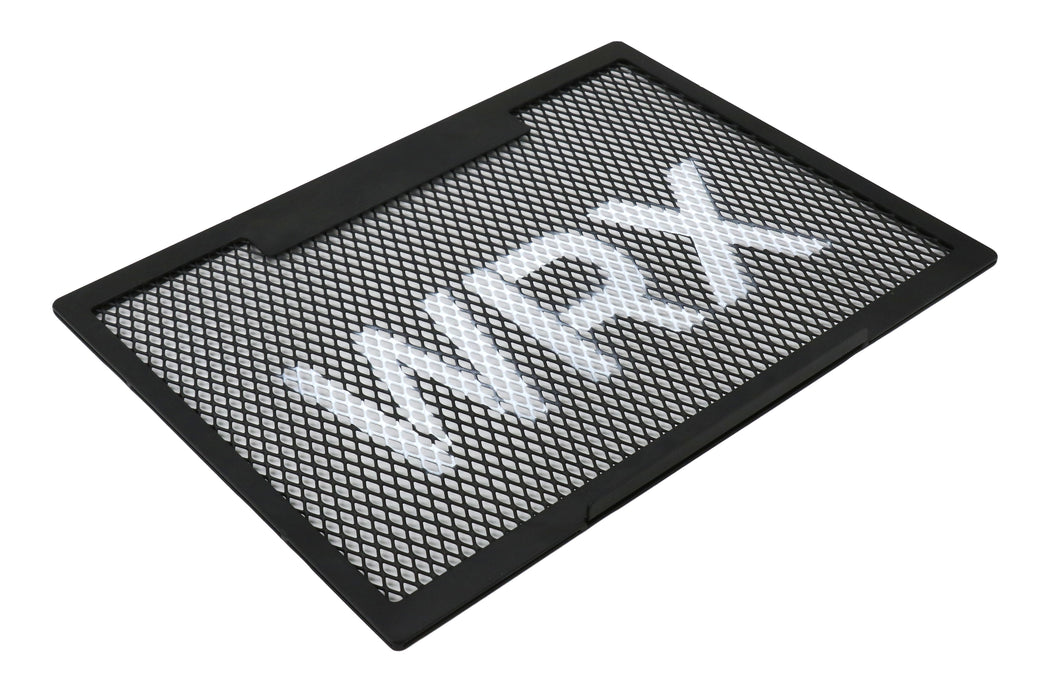 OLM Top Mount Intercooler Grille (Black Frame/Black Mesh/White WRX) - 2015-2020 WRX