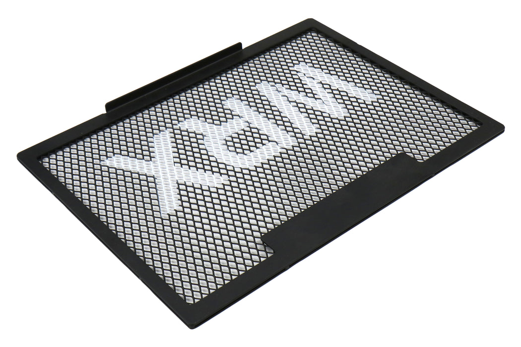 OLM Top Mount Intercooler Grille (Black Frame/Black Mesh/White WRX) - 2015-2020 WRX