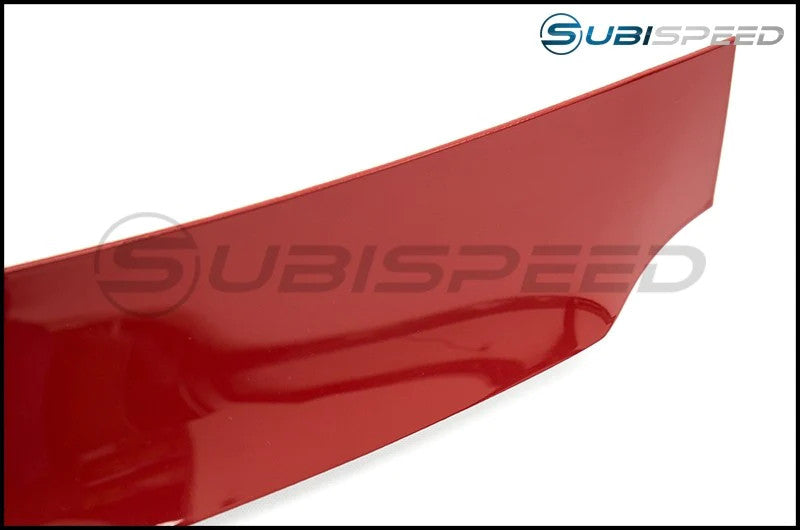 OLM Paint Matched Rear Window Roof Visor / Spoiler - Lightning Red / Firestorm Red - 2015-2021 Subaru WRX / STI