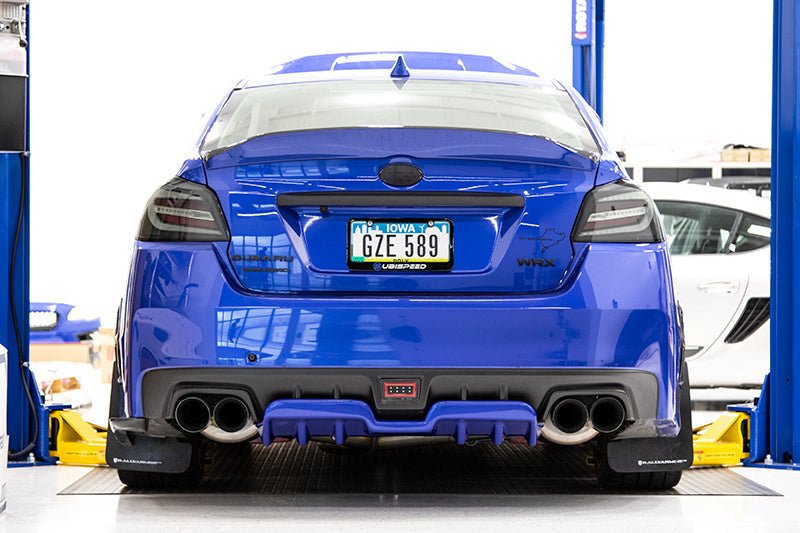 OLM A1 Style Paint Matched Rear Diffuser (World Rally Blue) - 15+ WRX / STI