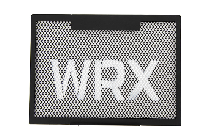 OLM Top Mount Intercooler Grille (Black Frame/Black Mesh/White WRX) - 2015-2020 WRX