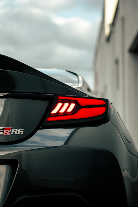 OLM Raiden LED Taillights (Clear Lens/Red Bar) - 2022+ GR86 / BRZ