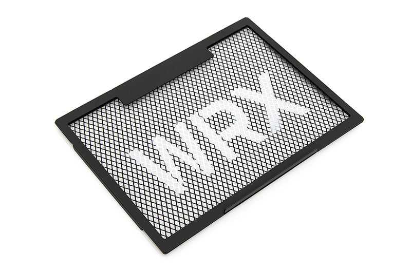 OLM Top Mount Intercooler Grille (Black Frame/Black Mesh/White WRX) - 2015-2020 WRX