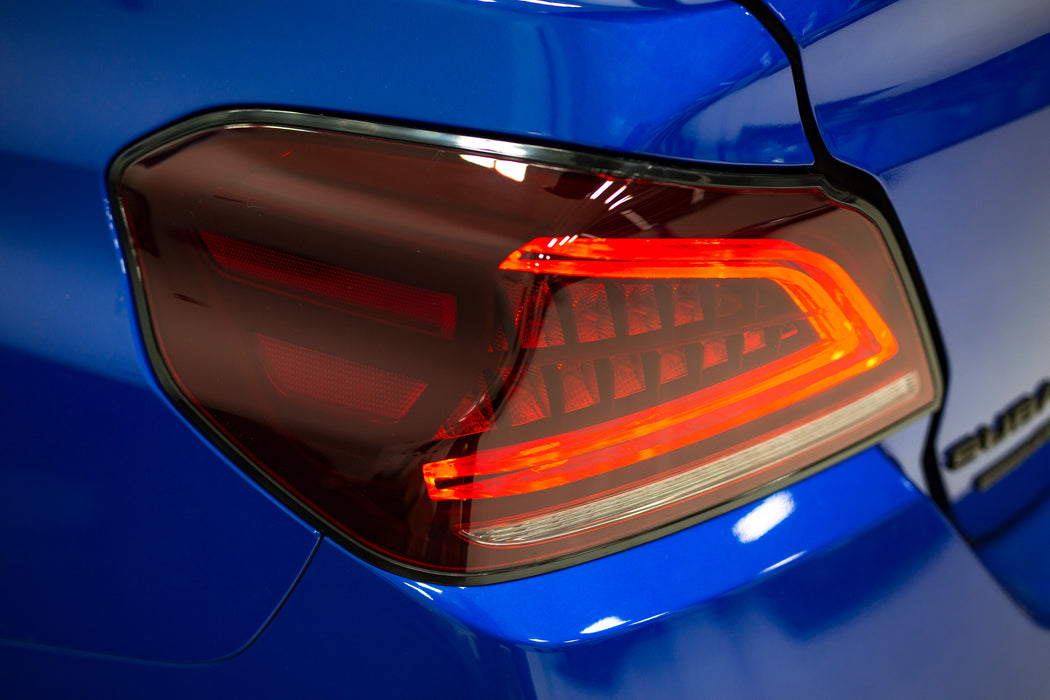 OLM Spec CR Tail Lights (Red Lens, Black Base) - 2015-2021 Subaru WRX & STI