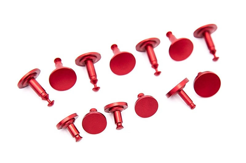 OLM Red Anodized Engine Bay Fastener Set - 2015-2021 WRX / STI