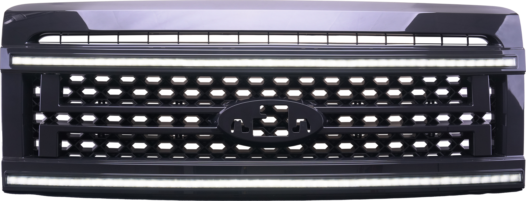 2009-2014 FORD F150 Grille (Black w/White DRL) - Essential Series