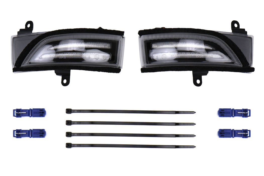 OLM Sequential Mirror Turn Signals with DRLs (Clear Lens) - 15+ WRX / STI / 14-18 Forester / 13-17 Crosstrek