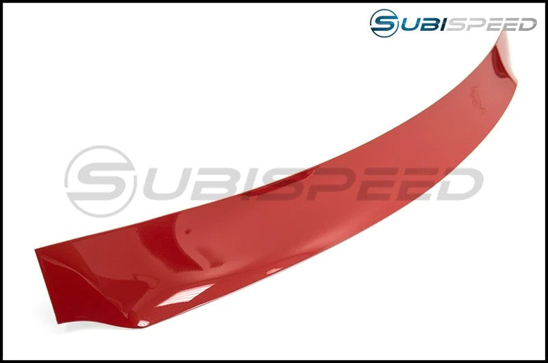 OLM Paint Matched Rear Window Roof Visor / Spoiler - Lightning Red / Firestorm Red - 2015-2021 Subaru WRX / STI