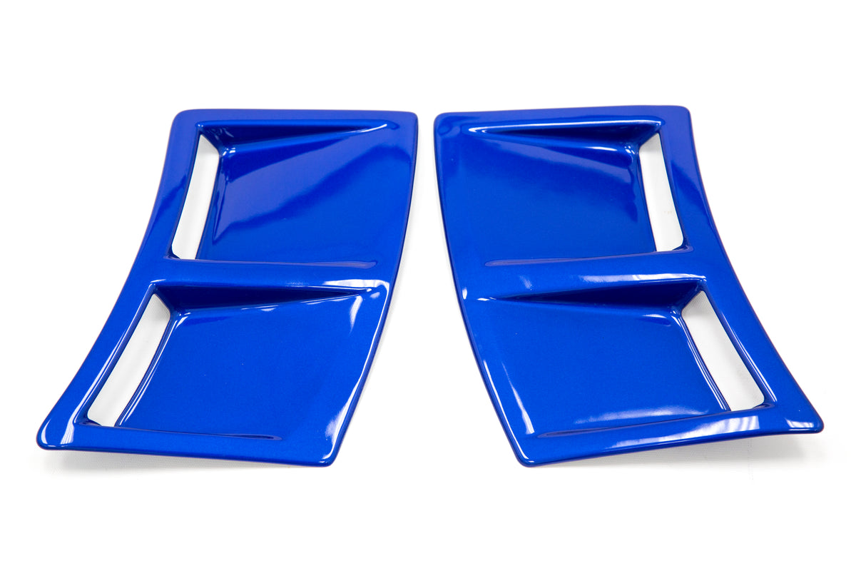 OLM S207 Style Paint Matched Rear Bumper Vent Inserts - WR Blue Pearl - 2015-2021 Subaru WRX / STI main image 0