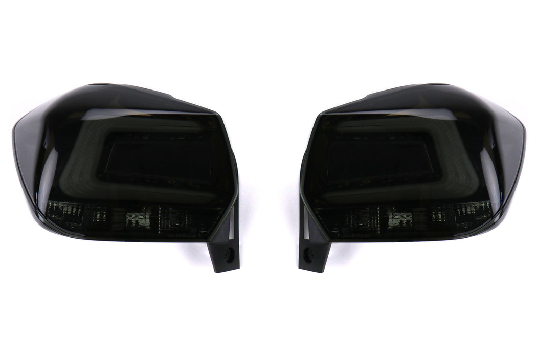 OLM USDM CS Style LED Tail Lights - 2013+ Crosstrek-Dark Smoke Lens with Gold Reflector