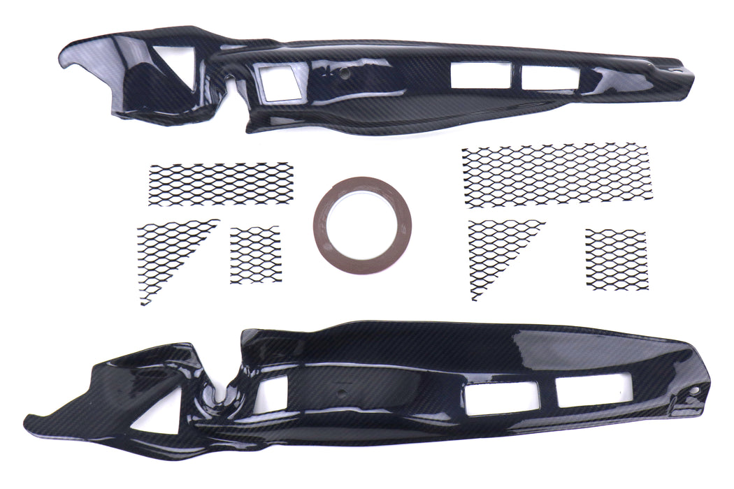 OLM Carbon Fiber Ducted Inner Fender Trim (Blue Carbon Fiber) - 2015-2021 WRX / STI