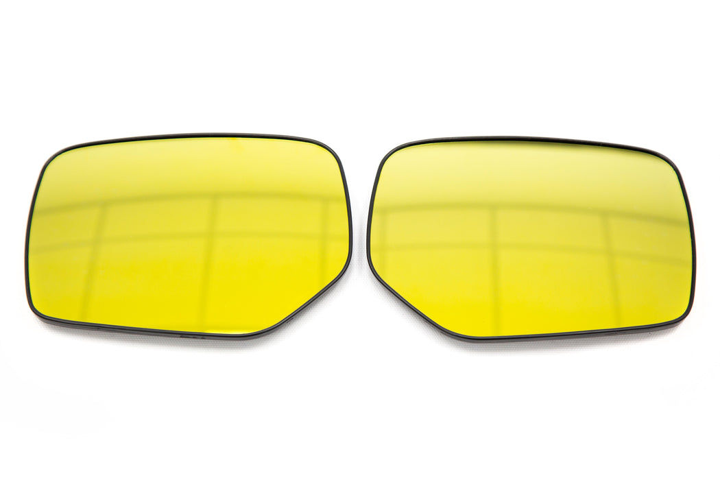 OLM Wide Angle Convex Mirrors with Defrosters and Turn Signals (Golden) - 2015+ WRX / 2015+ STI