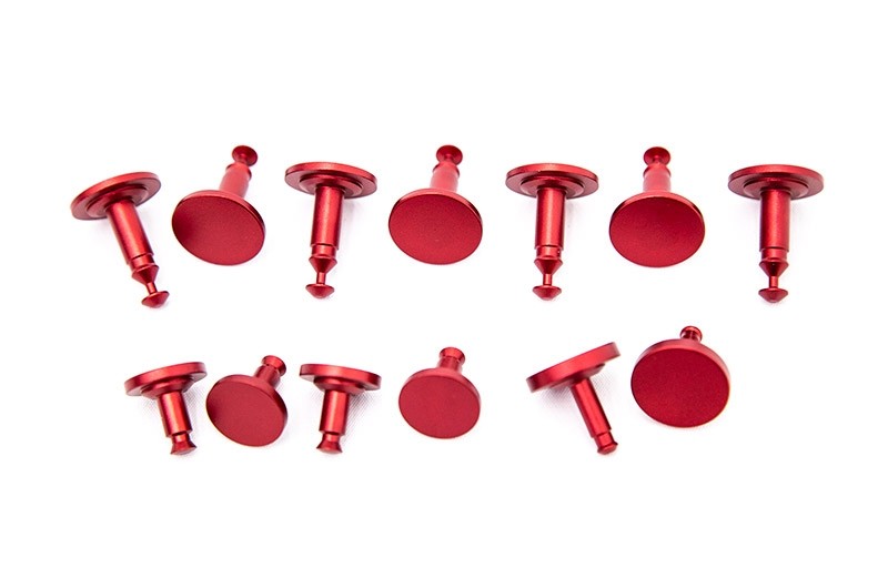 OLM Red Anodized Engine Bay Fastener Set - 2015-2021 WRX / STI