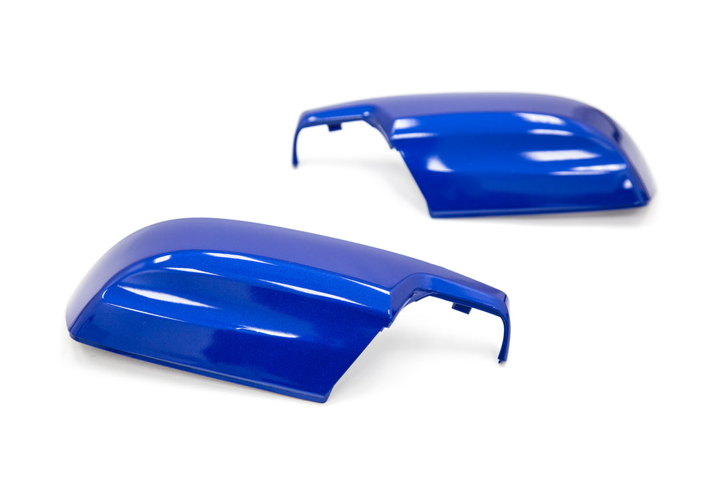 OLM Paint Matched Lower Mirror Covers - WR Blue Pearl - 2015-2021 Subaru WRX / STI / 2015-2017 Crosstrek / 2015-2016 Impreza