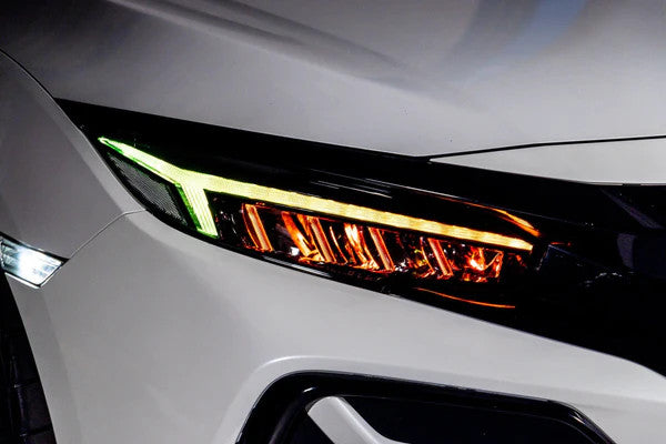 VLAND LED Headlights For 2016-2021 Honda Civic - Sequential Turn Signals, Black Housing, Plug & Play