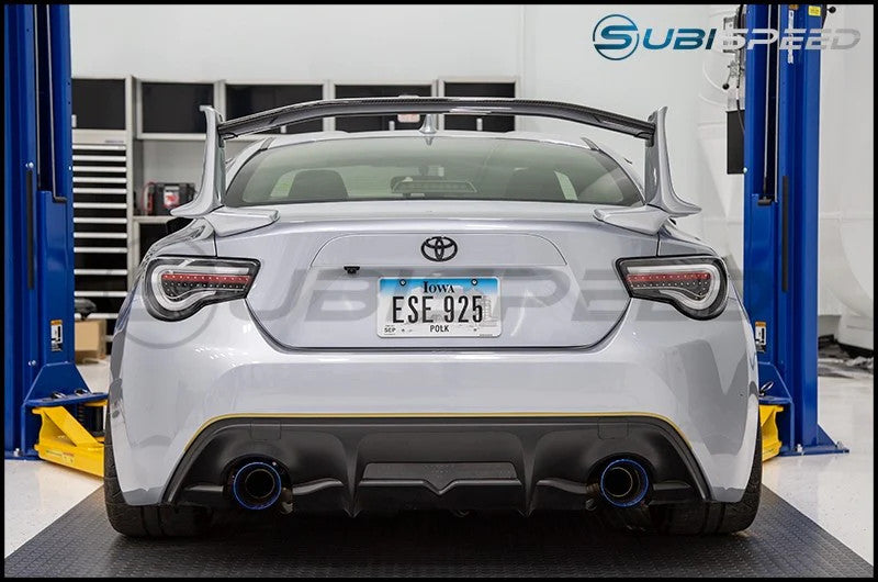 OLM Paint Matched NS Style Carbon Center Spoiler - World Rally Blue - 2013-2016 Scion FR-S / 2013-2020 Subaru BRZ / 2017-2020 Toyota 86