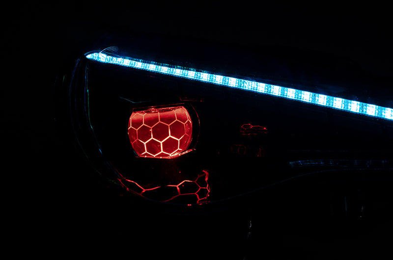OLM Gamma Series RGB Headlights w/Honeycomb Demon Eye - 2013-2021 FR-S/BRZ/86
