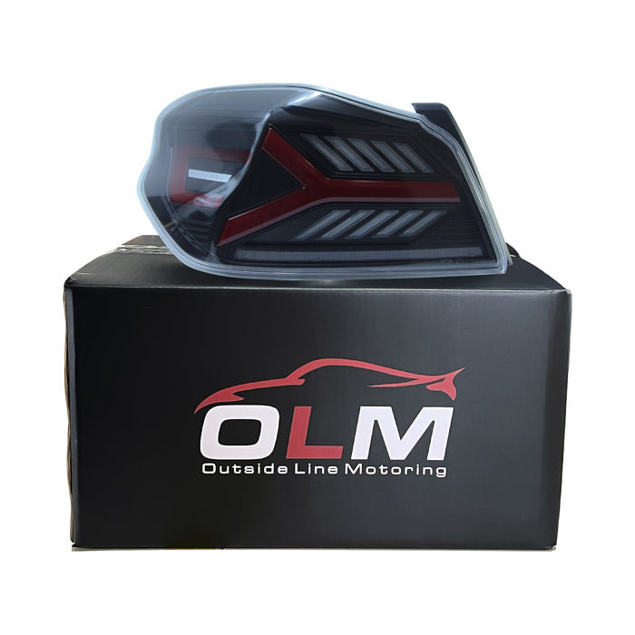 OLM Y-Spec LED Taillights (Clear Lens  Red Optic) - 2015-2021 WRX / STI