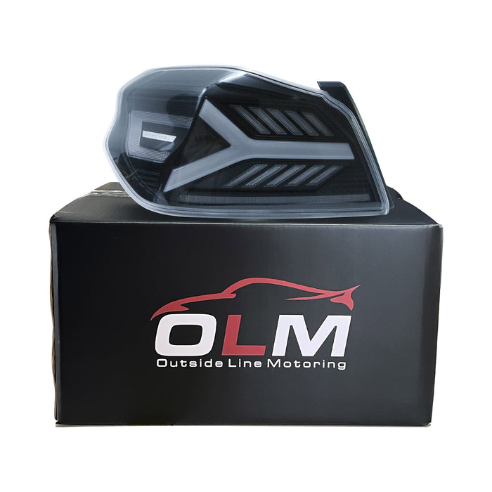 OLM Y-Spec LED Taillights (Clear Lens  White Optic) - 2015-2021 WRX / STI