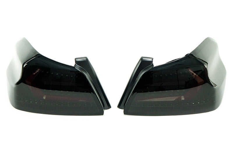 OLM Evolution Tail Lights (Smoked Lens, Black Base, Red Bar) - 15+ WRX / STI