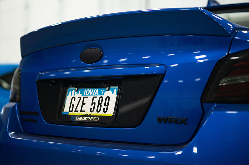 OLM Gloss Black License Plate Backing - 2015-2021 WRX/STI