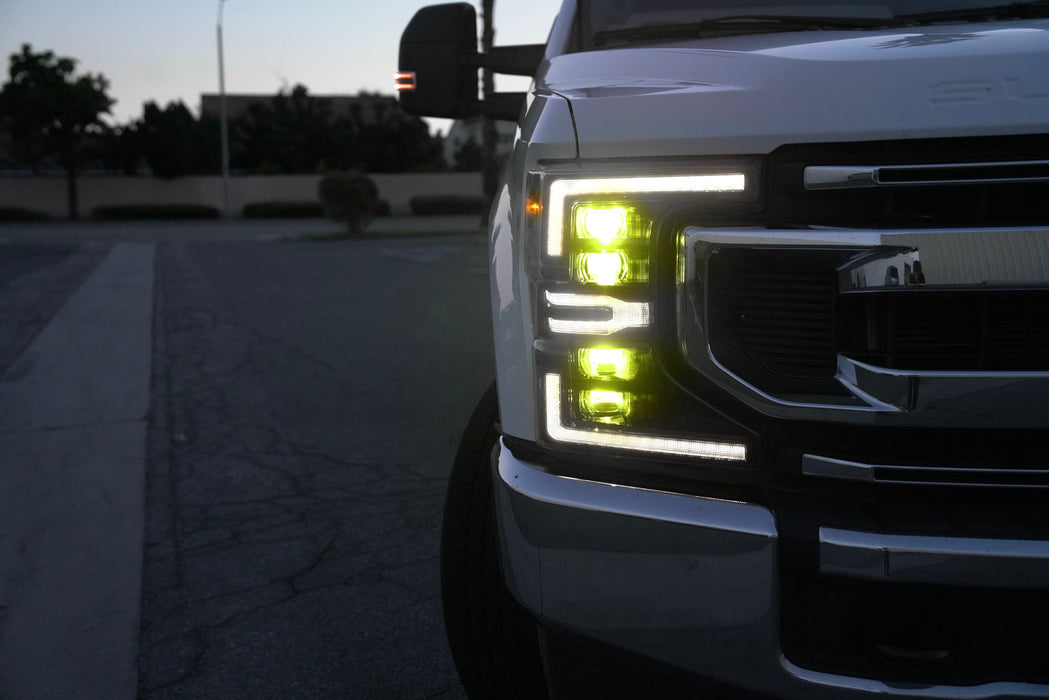 2020-2022 Ford F250 Super Duty Bi-Beam Headlights - Infinite Series  (White DRL)