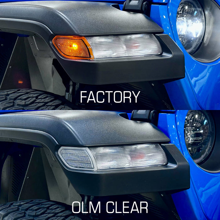 OLM Full Replacement LED Front Sidemarkers  - 2018+ Jeep Wrangler