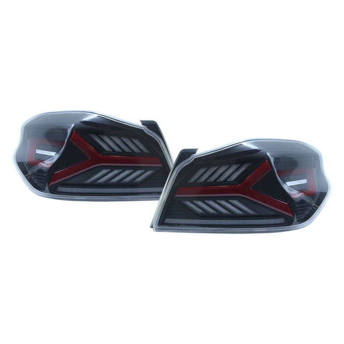 OLM Y-Spec LED Taillights (Clear Lens  Red Optic) - 2015-2021 WRX / STI