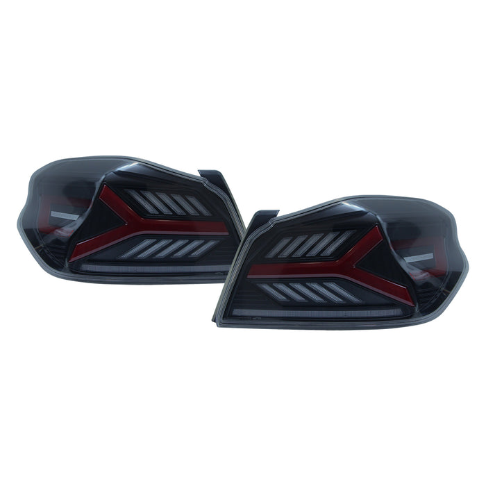 OLM Y-Spec LED Taillights (Smoke Lens  Red Optic) - 2015-2021 WRX / STI