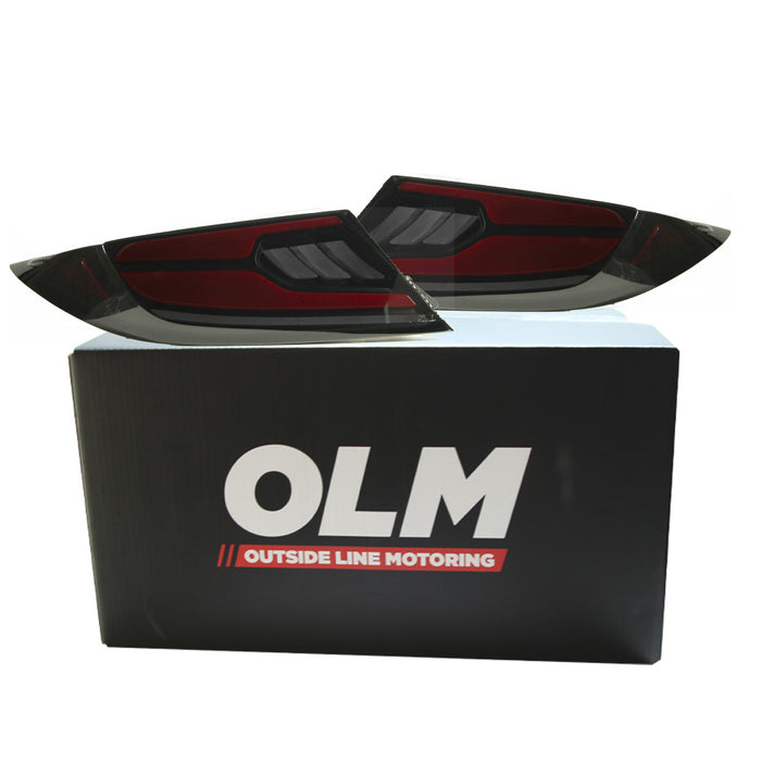 OLM Raiden LED Taillights (Smoke Lens/Red Bar) - 2022+ GR86 / BRZ