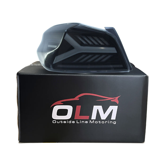 OLM Y-Spec LED Taillights (Smoke Lens  White Optic) - 2015-2021 WRX / STI