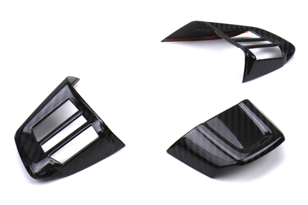 OLM LE Dry Carbon Fiber Steering Wheel Covers - 2015 WRX / 2015 STI