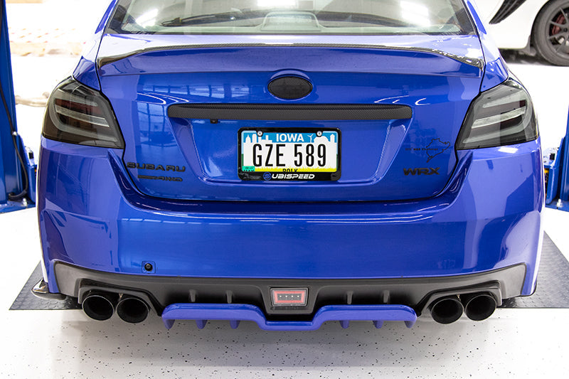 OLM A1 Style Paint Matched Rear Diffuser (World Rally Blue) - 15+ WRX / STI