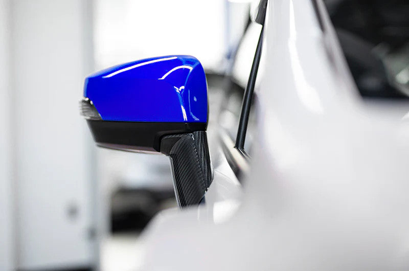 OLM OE Style Mirror Cover with Turn Signal Cutout - World Rally Blue - 2015-2021 Subaru WRX / STI / 2015-2017 Crosstrek