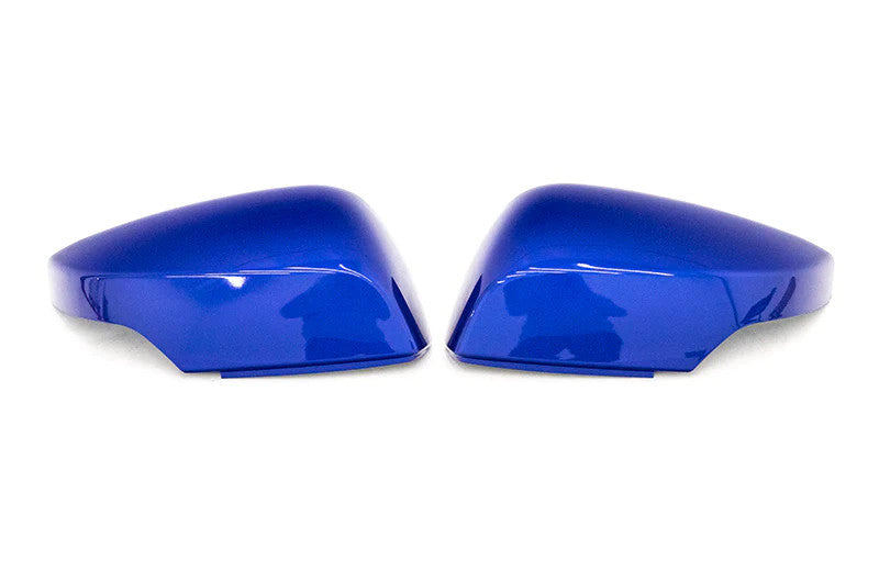 OLM OE Style Mirror Cover with Turn Signal Cutout - World Rally Blue - 2015-2021 Subaru WRX / STI / 2015-2017 Crosstrek